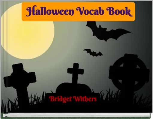 Front cover of 'Halloween Vocab Book' 