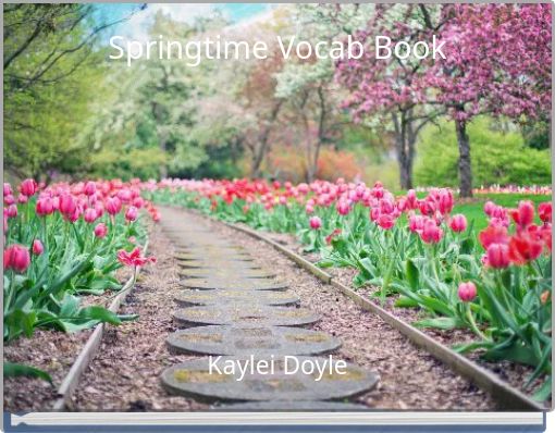 Front cover of 'Springtime Vocab Book' 