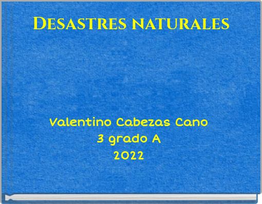 Desastres naturales