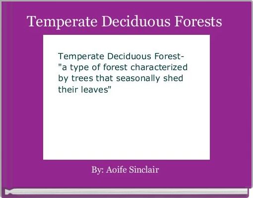 Temperate Deciduous Forests 