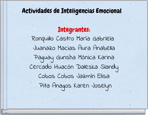 Actividades de Inteligencias Emocional