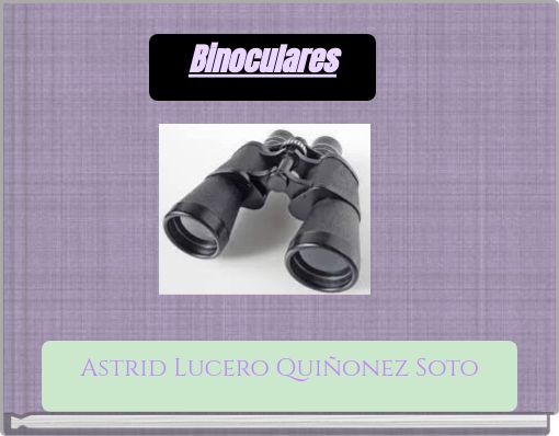 Front cover of 'Binoculares' 