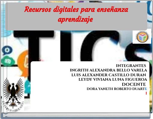 Recursos digitales para ense&ntilde;anza aprendizaje