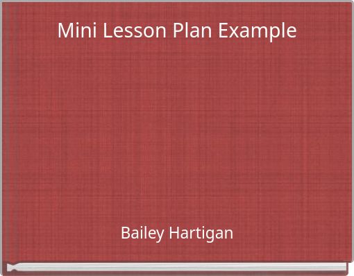 Mini Lesson Plan Example