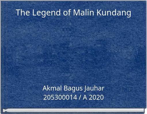 Front cover of 'The Legend of Malin Kundang' 