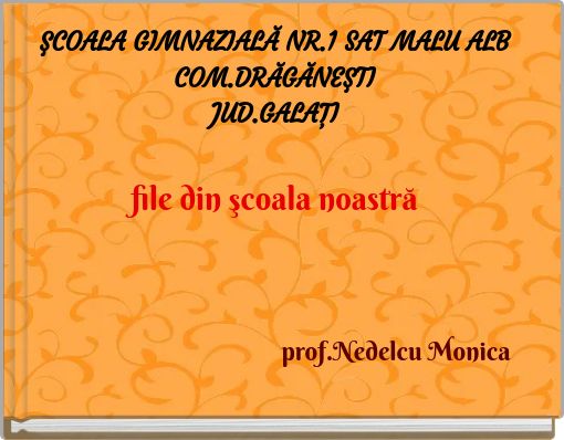 ŞCOALA GIMNAZIALĂ NR.1 SAT MALU ALB COM.DRĂGĂNEŞTI JUD.GALAŢI file din şcoala noastră