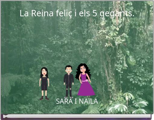 La Reina feli&ccedil; i els 5 gegants.