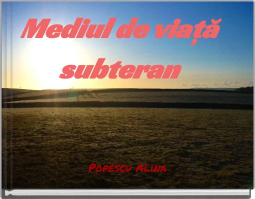 Mediul de viață subteran