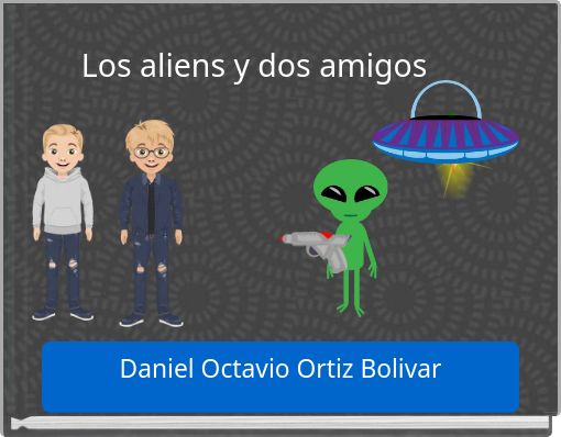 Los aliens y dos amigos