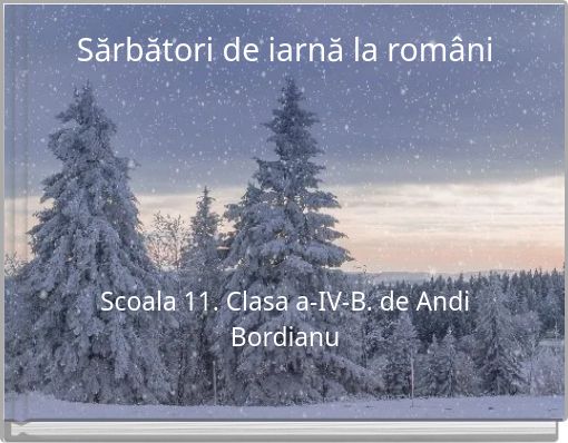 Sărbători de iarnă la români