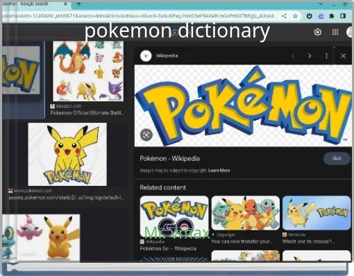 pokemon dictionary