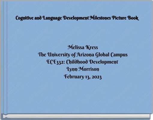 Cognitive and Language Development Milestones Picture Book