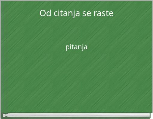 Od citanja se raste