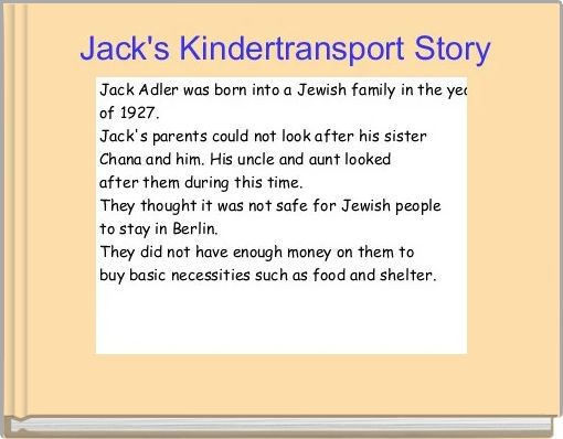 Jack's Kindertransport Story