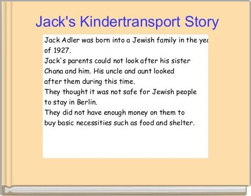 Jack's Kindertransport Story