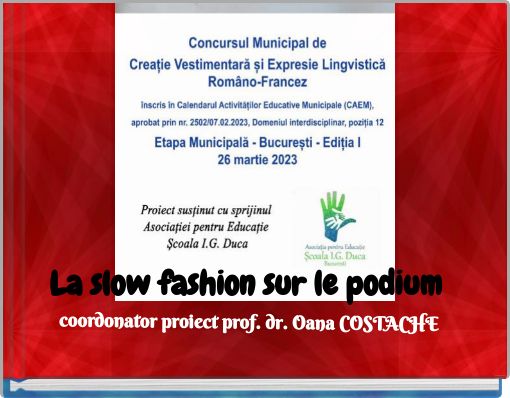 coordonator proiect prof. dr. Oana COSTACHE