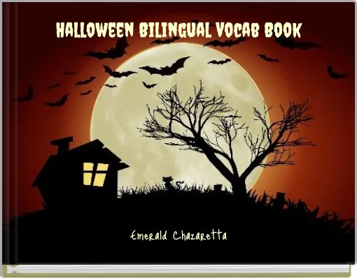 Front cover of 'Halloween Bilingual Vocab Book' 