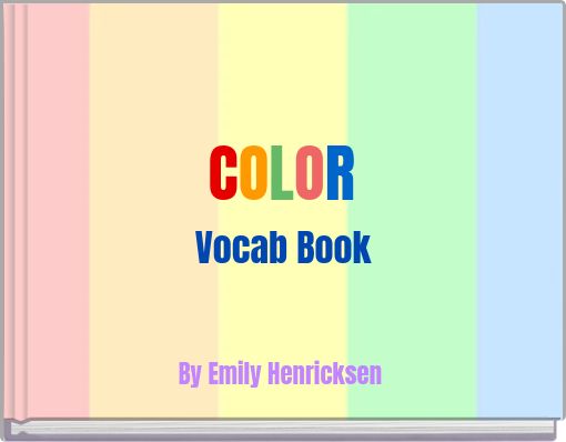Front cover of 'COLOR Vocab Book' 