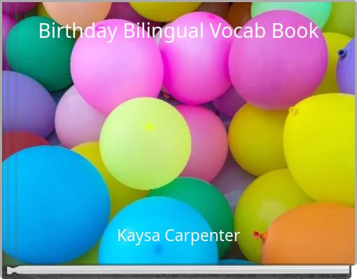 Birthday Bilingual Vocab Book