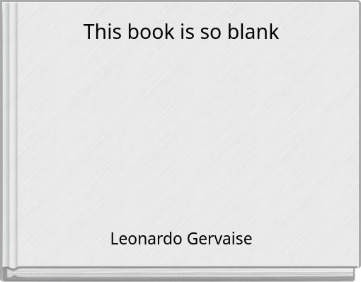 This book is so blank