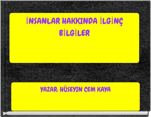 Front cover of 'İNSANLAR HAKKINDA İLGİNÇ BİLGİLER' 