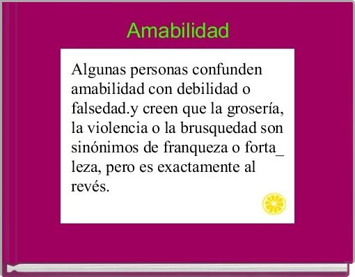 Front cover of ' Amabilidad ' 