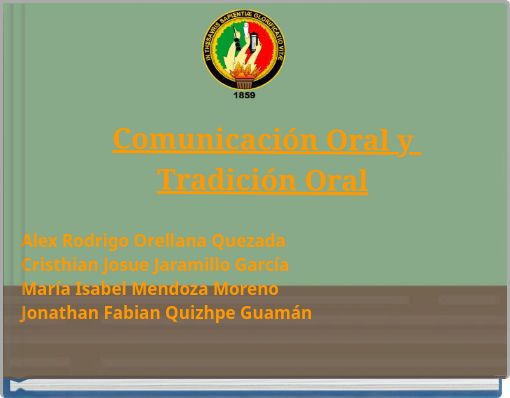 Comunicación Oral y Tradición Oral