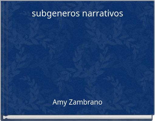 subgeneros narrativos