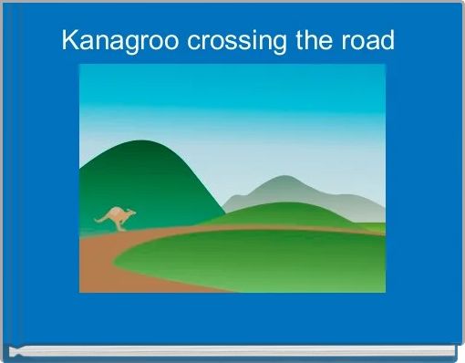 Kanagroo crossing the road 