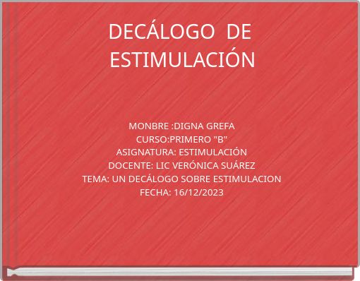 DECÁLOGO DE ESTIMULACIÓN