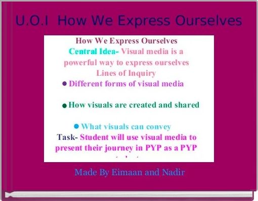 Front cover of 'U.O.I  How We Express Ourselves' 
