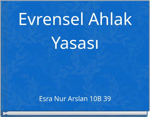Book Cover for: Evrensel Ahlak Yasası