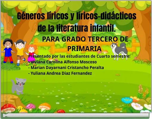Géneros líricos y líricos-didácticos de la literatura infantil.
