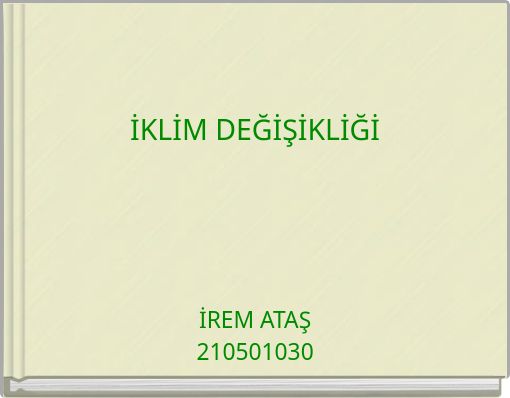 İKLİM DEĞİŞİKLİĞİ