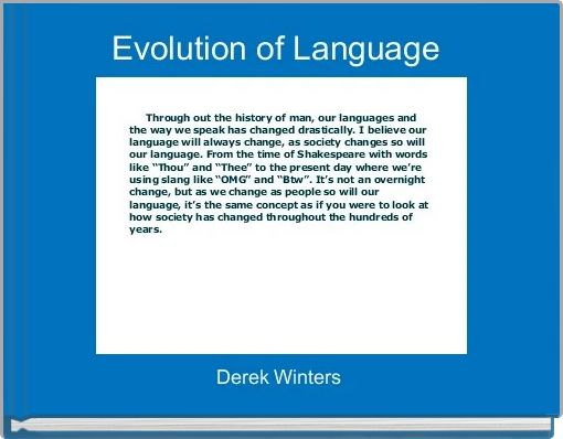 Book Cover for: Evolution of Language 