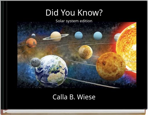 Did You Know? Solar system edition