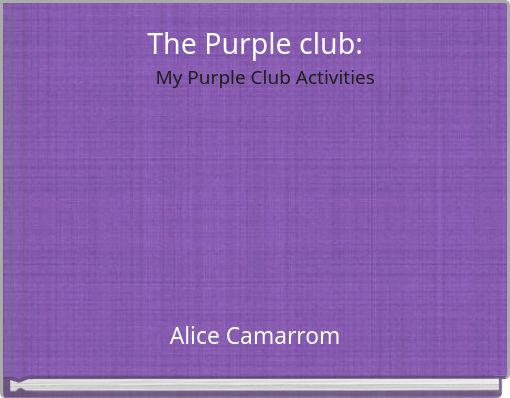 Front cover of 'The Purple club: My Purple Club Activities' 