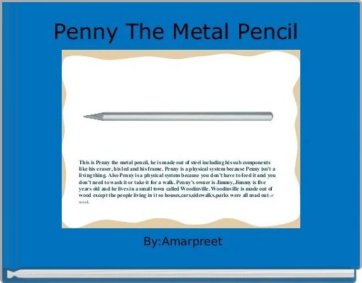 Front cover of 'Penny The Metal Pencil ' 