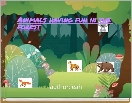 Animals having fun in the forest