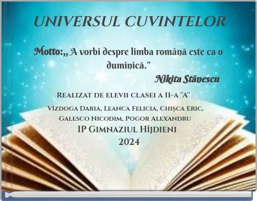 UNIVERSUL CUVINTELOR