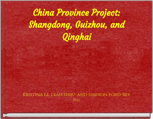 China Province Project: Shangdong, Guizhou, and Qinghai