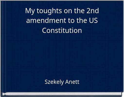 My toughts on the 2nd amendment to the US Constitution