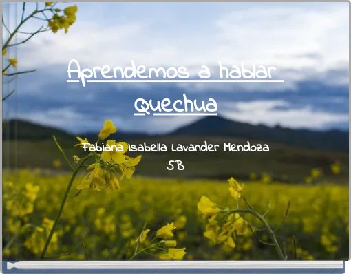 Aprendemos a hablar Quechua