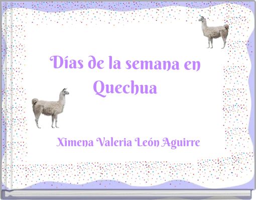 Front cover of 'Días de la semana en Quechua' 