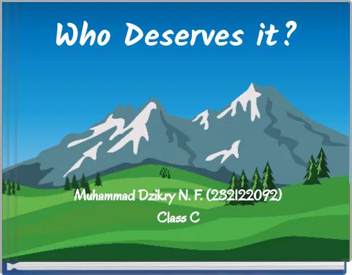 Book Cover for: Who Deserves it?
