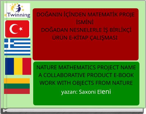 DOĞANIN İÇİNDEN MATEMATİK PROJE İSMİNİ DOĞADAN NESNELERLE İŞ BİRLİKÇİ ÜRÜN E-KİTAP ÇALIŞMASI