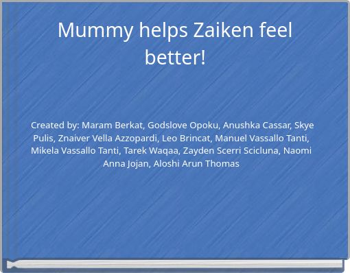 Mummy helps Zaiken feel better!