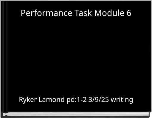 Performance Task Module 6