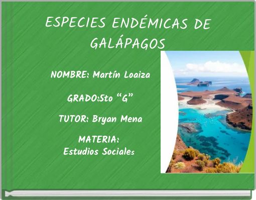 ESPECIES END&Eacute;MICAS DE GAL&Aacute;PAGOS