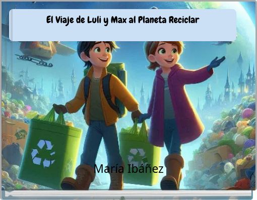 Front cover of 'El Viaje de Luli y Max al Planeta Reciclar' 